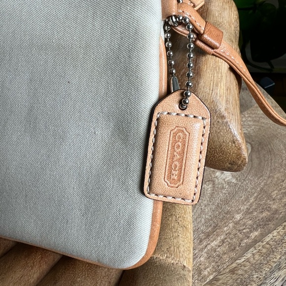 Coach SoHo Hampton Wristlet in Beige Canvas EUC - Picture 3 of 12